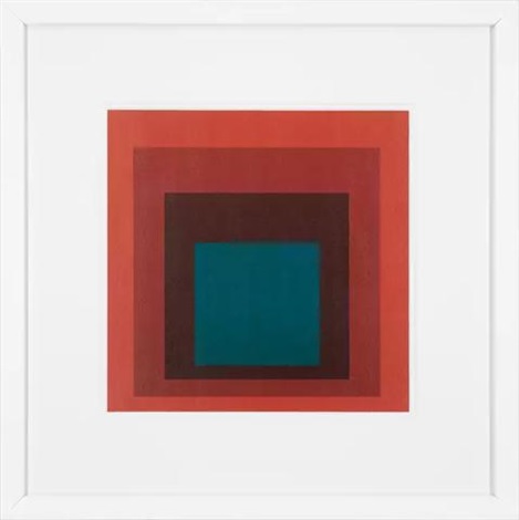 Homage to the Square Blue with Orange square by Josef Albers on artnet