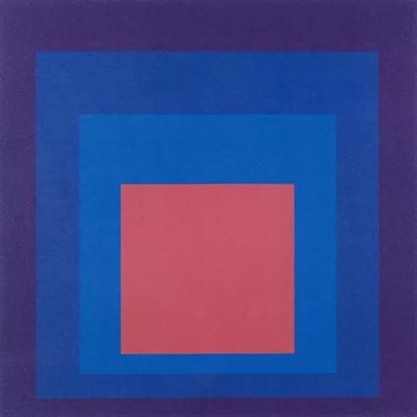 Homage to the Square Blue with Orange square by Josef Albers on artnet