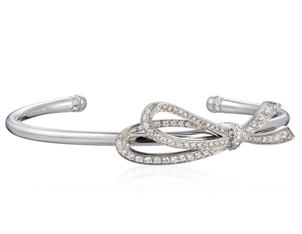 TIFFANY CO. DIAMOND BOW CUFF BRACELET by Tiffany Co. on artnet