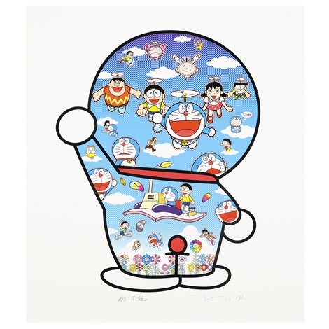 DORAEMON AND FRIENDS UNDER THE BLUE SKY by Takashi Murakami on artnet