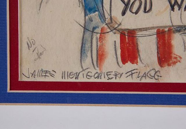 James Montgomery Flagg Uncle Sam WC on Paper by James Montgomery Flagg ...