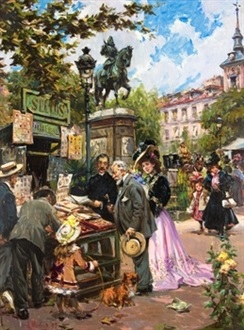 Filatelia en la Plaza Mayor by Antonio Medina on artnet