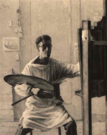 The artist in his studio by Joseph Teixeira de Mattos on artnet