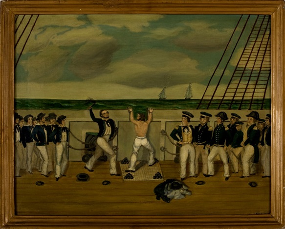 A flogging aboard a U.S. naval warship by American School (19) on artnet