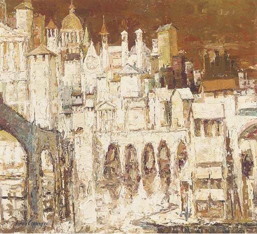 A continental town view by Ronald Copping on artnet