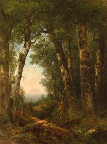 View through the woods by Asher Brown Durand on artnet