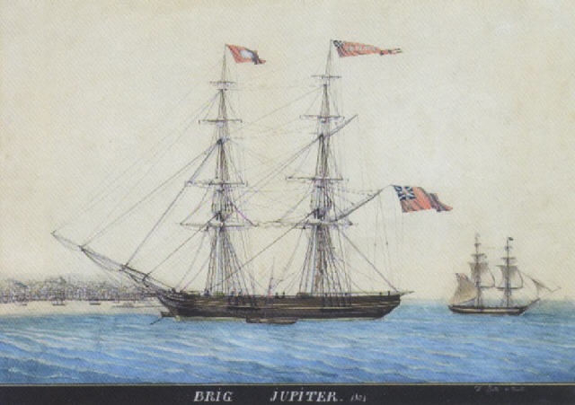 British brig Jupiter by Felice Polli on artnet