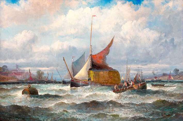 Scene on the Medway at Rochester by Charles Thornley on artnet