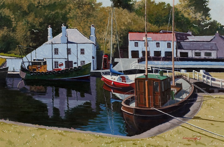 Summer mooring- Crinan by Frank Colclough on artnet