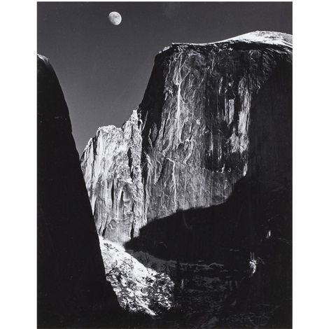 Moon and Half Dome by Ansel Adams on artnet