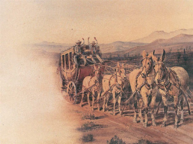 The stagecoach holdup by Edward Borein on artnet