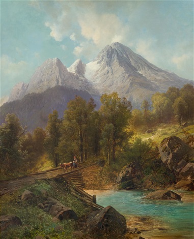 The Watzmann near Berchtesgaden by Karl Millner on artnet