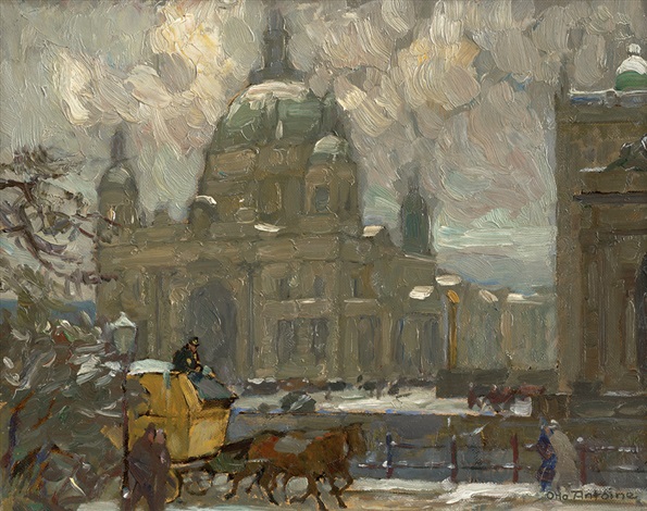 Berliner Dom mit Postkutsche by Otto Antoine on artnet