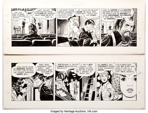 Leonard Starr On Stage Daily Comic Strip Original Art Group of 2 The ...