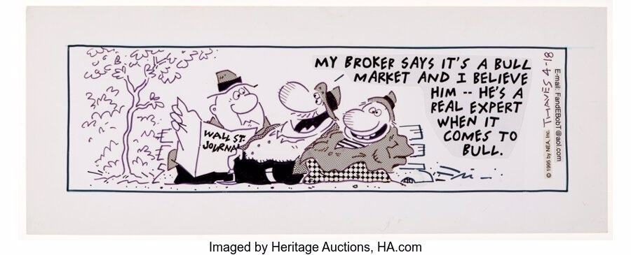 Bob Thaves Frank and Earnest Daily Comic Strip Original Art dated 4-18 ...