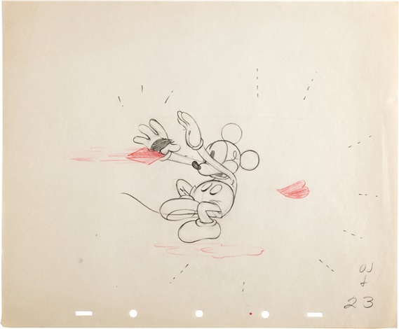 Thru The Mirror Mickey Mouse Animation Drawings Sequence of 3 Walt ...