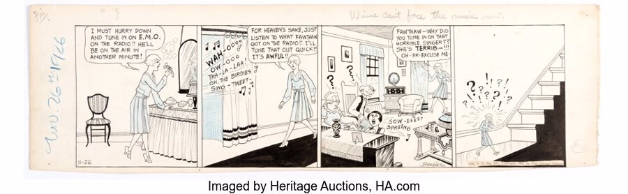 Martin Branner Winnie Winkle Daily Comic Strip Original Art dated 11-26 ...