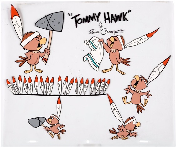 The Beany and Cecil Show Tommy Hawk Model Sheet Cel Bob Clampett, 1962 ...