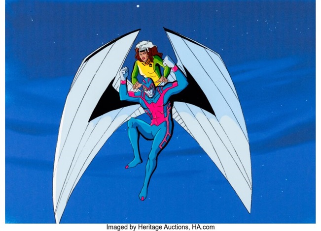 X-Men Rogue and Archangel Production Cel Marvel Studios, c. 1992-97 by ...