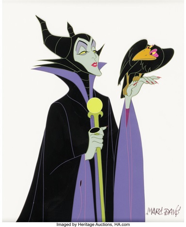 Sleeping Beauty Maleficent and Diablo Color Model Cel for a Limited ...