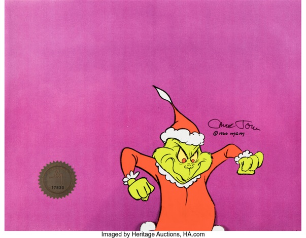 Dr. Seuss How the Grinch Stole Christmas Red-Eyed Grinning Grinch ...