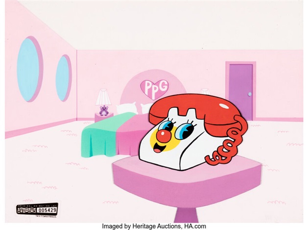 The Powerpuff Girls Powerpuff Hotline Telephone Production Cel with ...