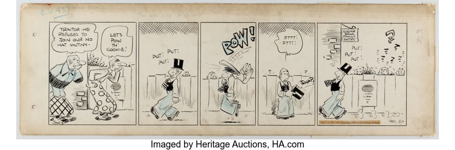 Carl Ed Harold Teen Comic Strip Original Art dated 1-13-34 Chicago ...