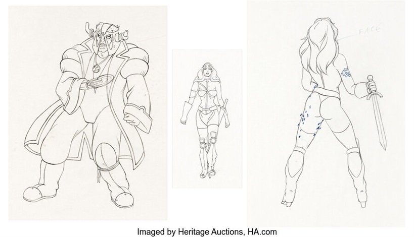 Heavy Metal Taarna and Mutant Barbarian Leader Animation Drawing Group ...