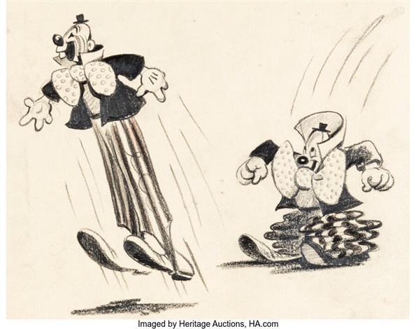 Dumbo The Clowns Parade Sequence Original Storyboard Walt Disney, 1941 ...