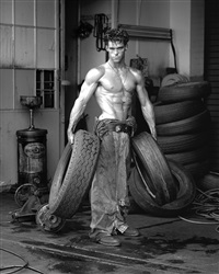 Fred with Tires, Hollywood, 1984