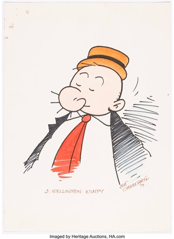 Bud Sagendorf - J. Wellington Wimpy from Thimble TheatrePopeye Sketch ...