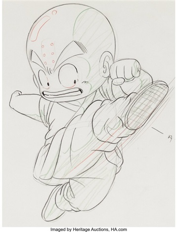 Dragon Ball Krillin Douga with Genga and Print Layout Toei Animation, c ...