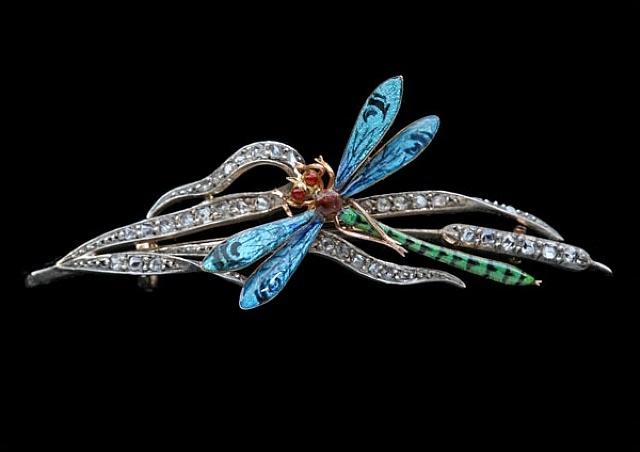 Dragonfly brooch hot sale art nouveau