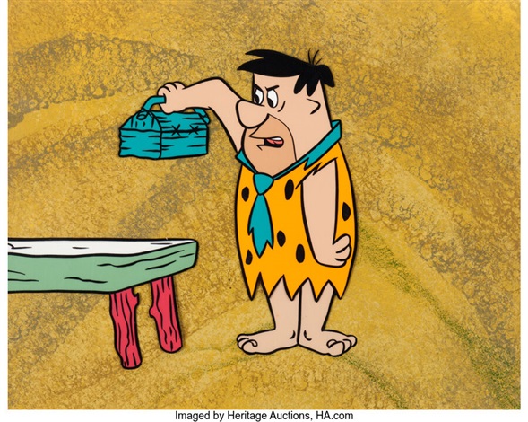 The Flintstones The Missing Bus Fred Flintstone Production Cel with ...