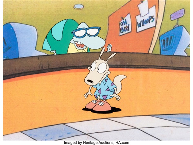 Rockos Modern Life Skid Marks Rocko and Filburt Production Cel ...