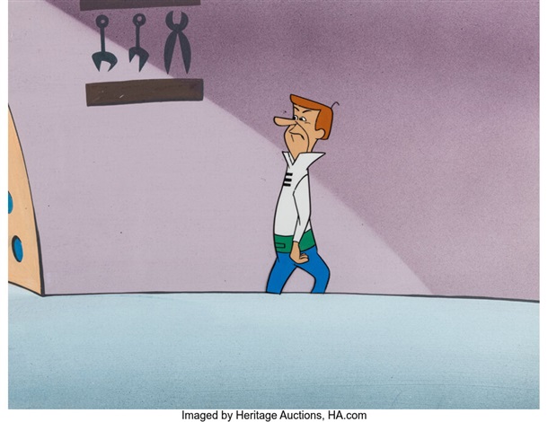 The Jetsons George Jetson Season 1 Production Cel with Master ...