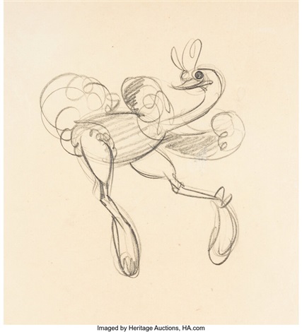 Fantasia Madame Upanova Early Rough Animation Drawing Walt Disney, 1940 ...