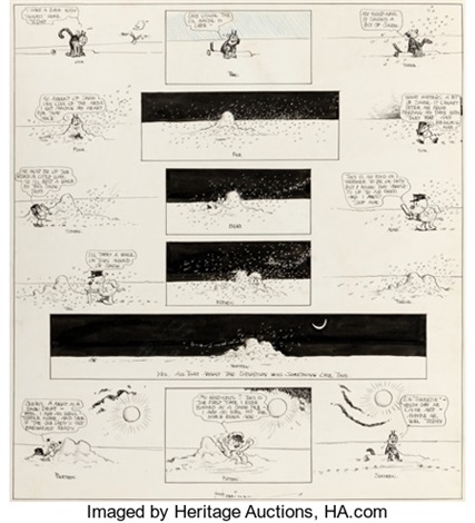 George Herriman Krazy Kat Sunday Comic Strip Original Art dated 2-29-20 ...