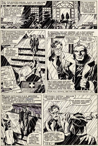 John Byrne and Terry Austin X-Men 135 Story Page 6 Original Art by John ...